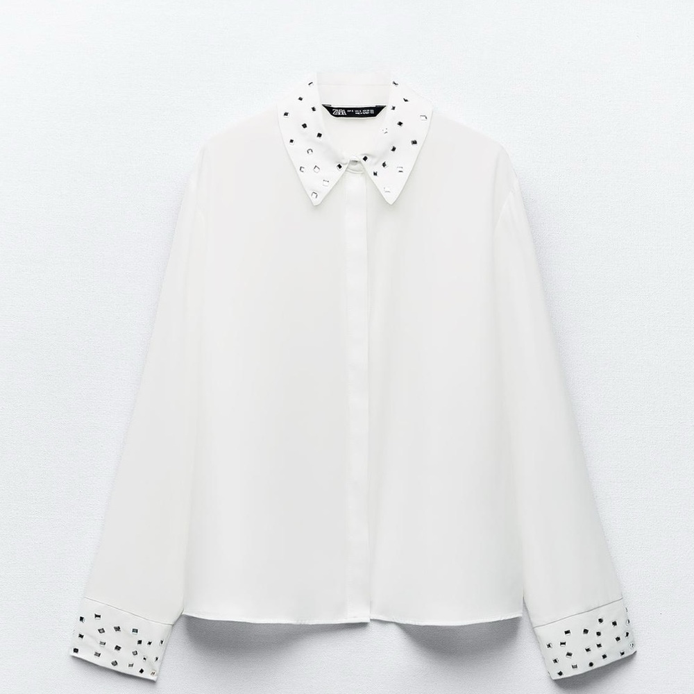 Zara - Mirrored Fluid Blouse NWOT
